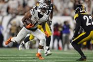 Ja'Marr Chase after catching pass from Joe Flacco at Pittsburgh Steelers v Cincinnati Bengals - Source: Getty